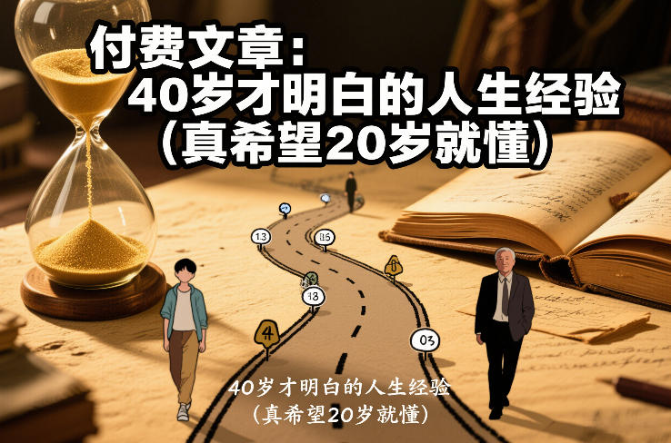 付费文章：40岁才明白的人生经验(真希望20岁就懂)-鸿图网创
