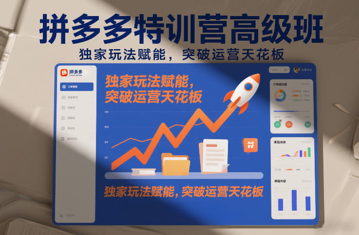 拼多多特训营高阶班，独家玩法赋能，突破运营天花板(更新26年1月)-鸿图网创