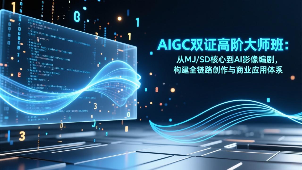 AIGC双证高阶大师班:从MJ/SD核心到AI影像编剧,构建全链路创作与商业应用体系-鸿图网创