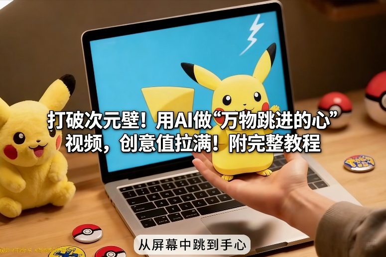 打破次元壁！用AI做【万物跳进手心】视频，创意值拉满！附完整教程-鸿图网创