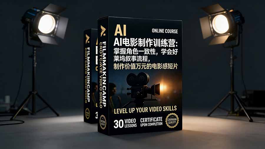 AI电影制作训练营：掌握角色一致性，学会好莱坞叙事流程，制作价值万元的电影感短片-鸿图网创