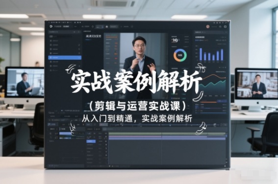 剪辑与运营实战课，从入门到精通，实战案例解析(更新2026)-鸿图网创