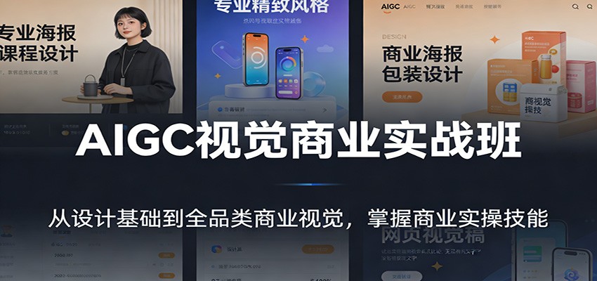 AIGC视觉商业实战班：从设计基础到全品类商业视觉，掌握商业实操技能-鸿图网创