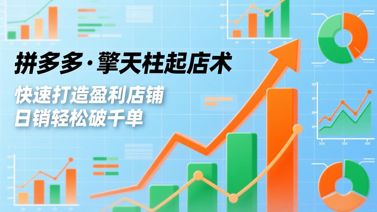 拼多多·擎天柱起店术，爆流布局、利润起飞、不断流，快速打造盈利店铺，日销破千单(更新-鸿图网创