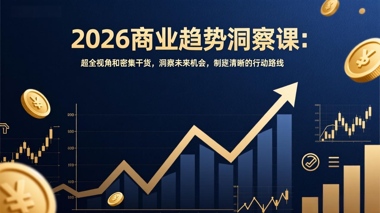 2026商业趋势洞察课：超全视角和密集干货，洞察未来机会，制定清晰的行动路线-鸿图网创