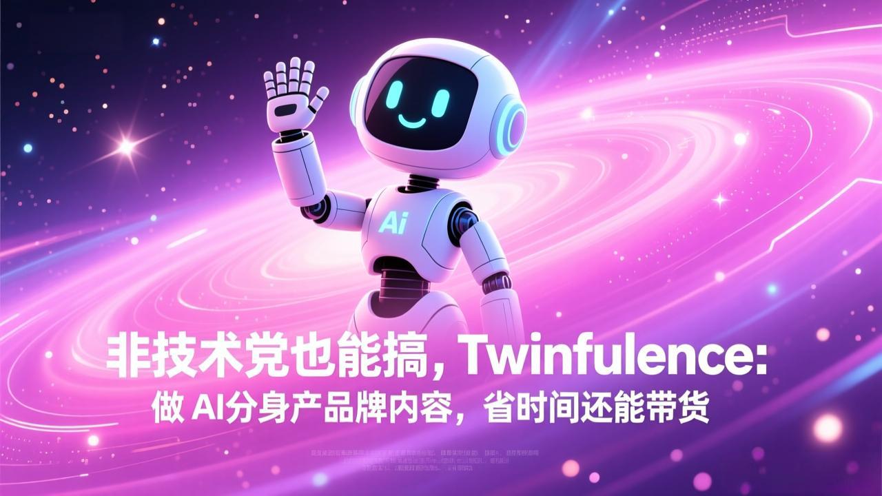 非技术党也能搞!Twinfluence:做 AI 分身产品牌内容,省时间还能带货-鸿图网创