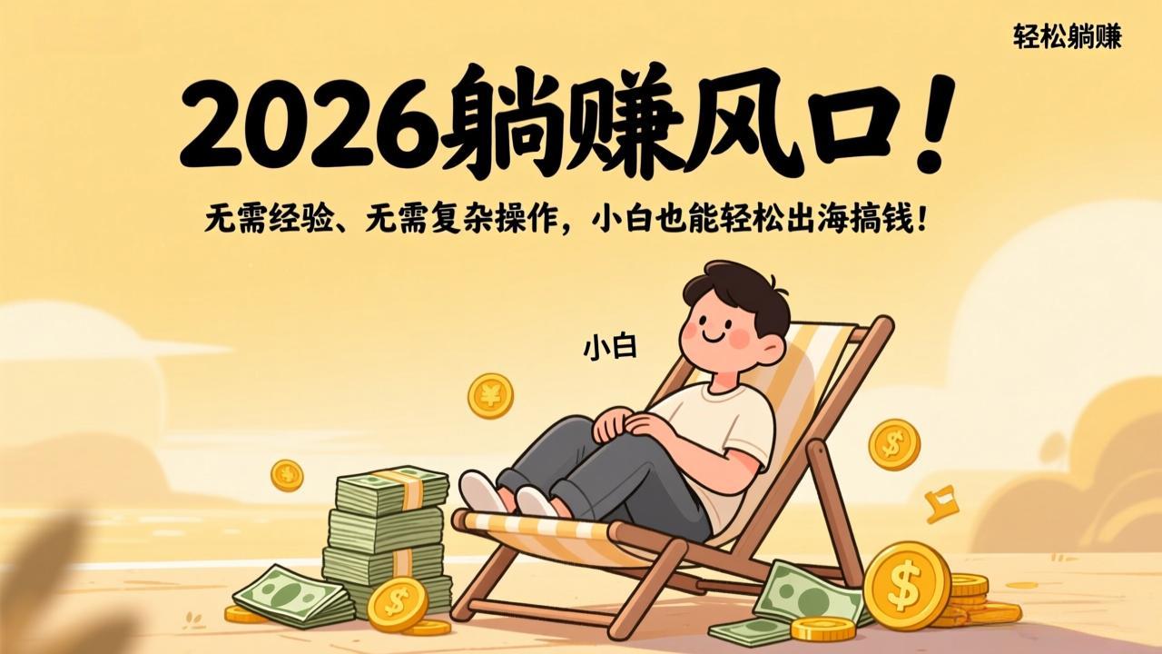 2026躺赚风口！无需经验、无需复杂操作，小白也能轻松出海搞钱！-鸿图网创