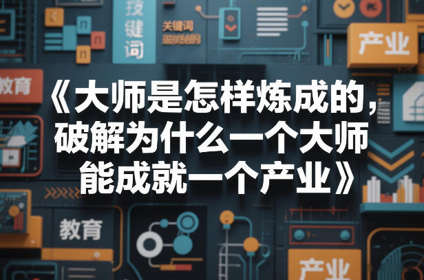 大师是怎样炼成的，破解为什么一个大师，能成就一个产业【电子书】-鸿图网创