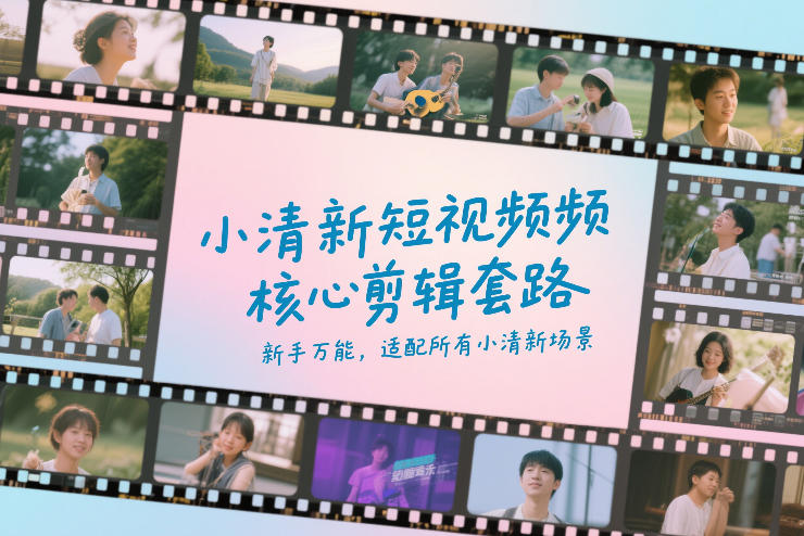 小清新短视频核心剪辑套路，新手万能，适配所有小清新场景-鸿图网创