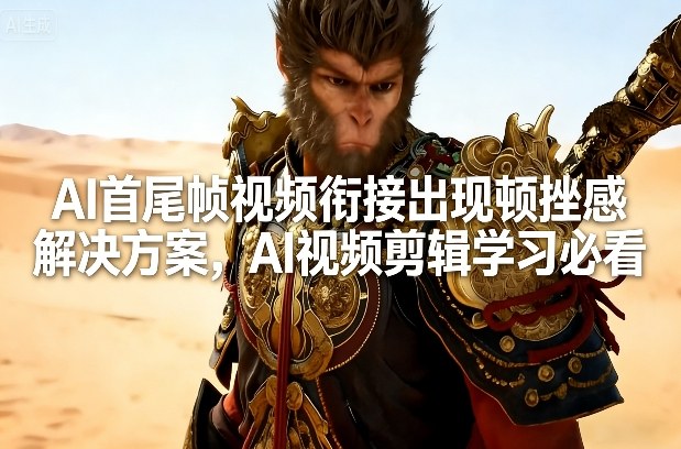 AI首尾帧视频衔接出现顿挫感解决方案，AI视频剪辑学习必看-鸿图网创