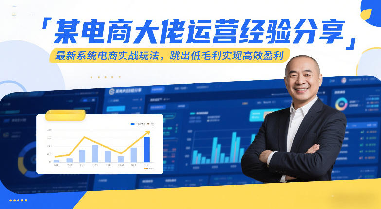 某电商大佬运营经验分享，最新系统电商实战玩法，跳出低毛利实现高效盈利(更新)-鸿图网创