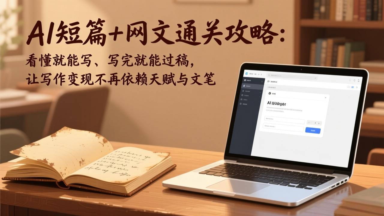 AI短篇+网文通关攻略:看懂就能写、写完就能过稿,让写作变现不再依赖天赋与文笔-鸿图网创