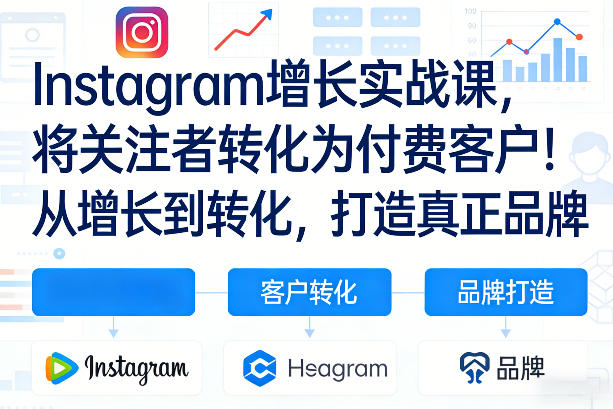 Instagram增长实战课,将关注者转化为付费客户!从增长到转化,打造真正品牌(双语字幕)-鸿图网创