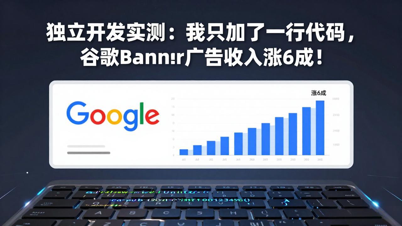 付费文章：独立开发实测：我只加了一行代码，谷歌Banner广告收入涨6成！-鸿图网创