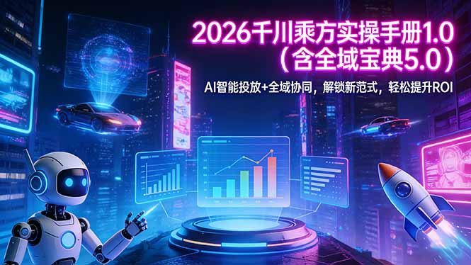 2026 千川乘方实操手册 1.0(含全域宝典 5.0-鸿图网创