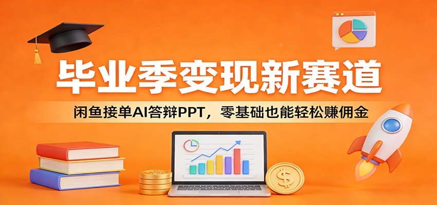 毕业季变现新赛道:闲鱼接单AI答辩PPT,零基础也能轻松赚佣金-鸿图网创
