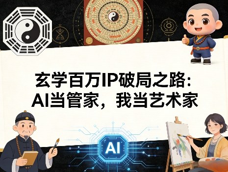 玄学百万IP破局之路：AI当管家，我当艺术家-鸿图网创