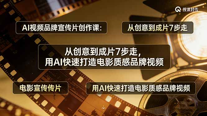 AI视频品牌宣传片创作课：从创意到成片7步走，用AI快速打造电影质感品牌视频-鸿图网创
