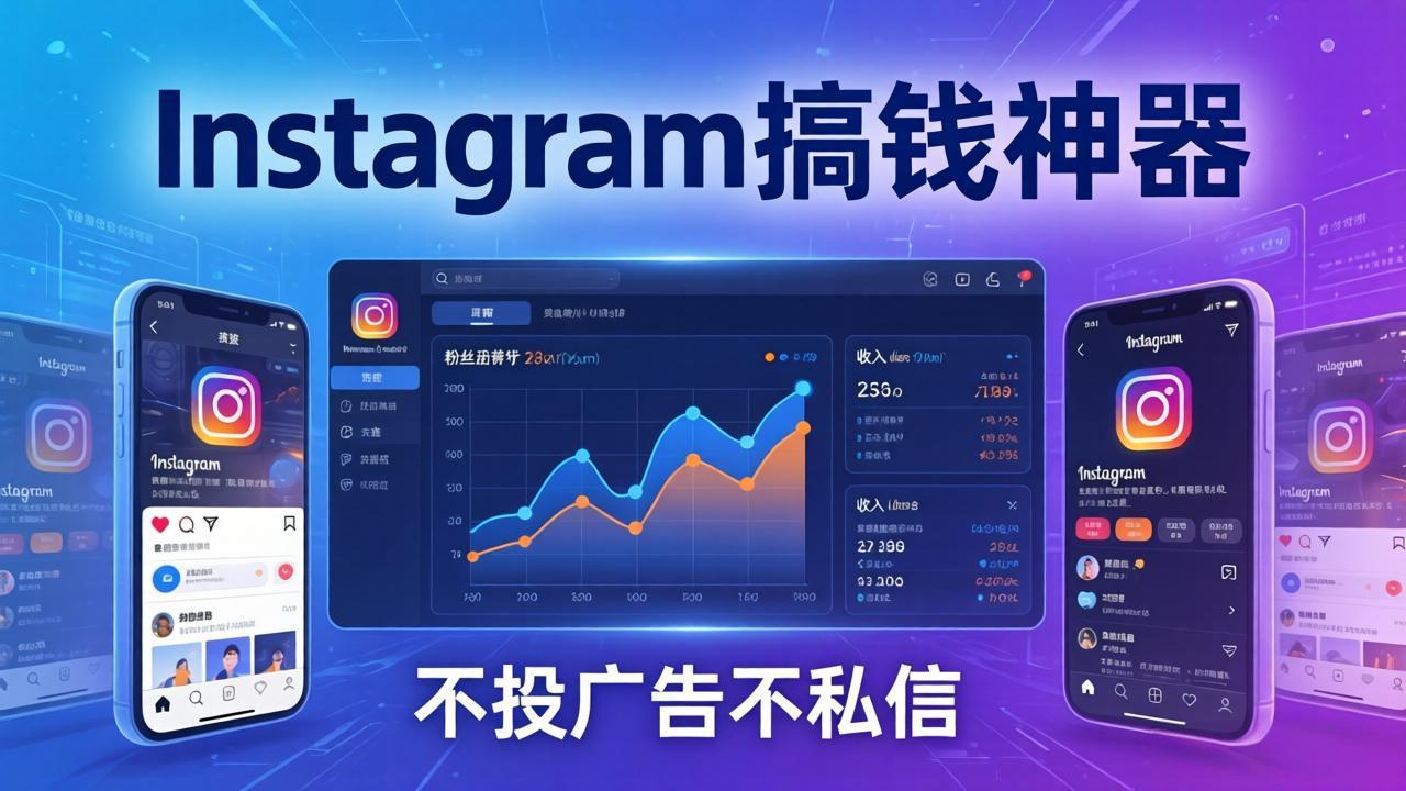 Instagram搞钱神器:月涨6万粉+月入5万刀,不投广告不私信,靠算法+低价产品-鸿图网创