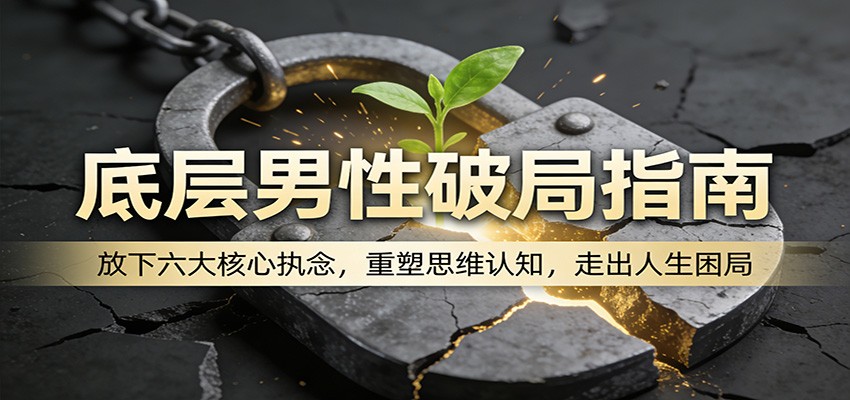底层男性破局指南:放下六大核心执念,重塑思维认知,走出人生困局-鸿图网创