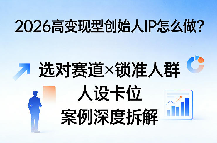 2026高变现型创始人IP怎么做？选对赛道×锁准人群×人设卡位×案例深度拆解-鸿图网创