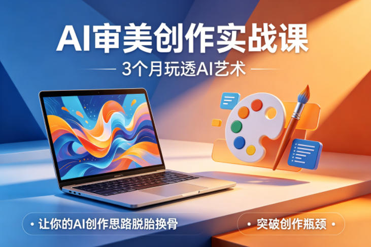 AI审美创作实战课,3个月玩透AI艺术,让你的AI创作思路脱胎换骨,突破创作瓶颈-鸿图网创