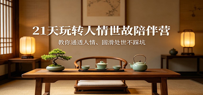 21天玩转人情世故陪伴营：教你通透人情、圆滑处世不踩坑-鸿图网创