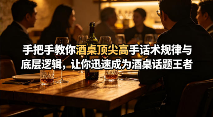 付费文章：手把手教你酒桌顶尖高手话术规律与底层逻辑，让你迅速成为酒桌话题王者(二十年全网独家经验分享)-鸿图网创