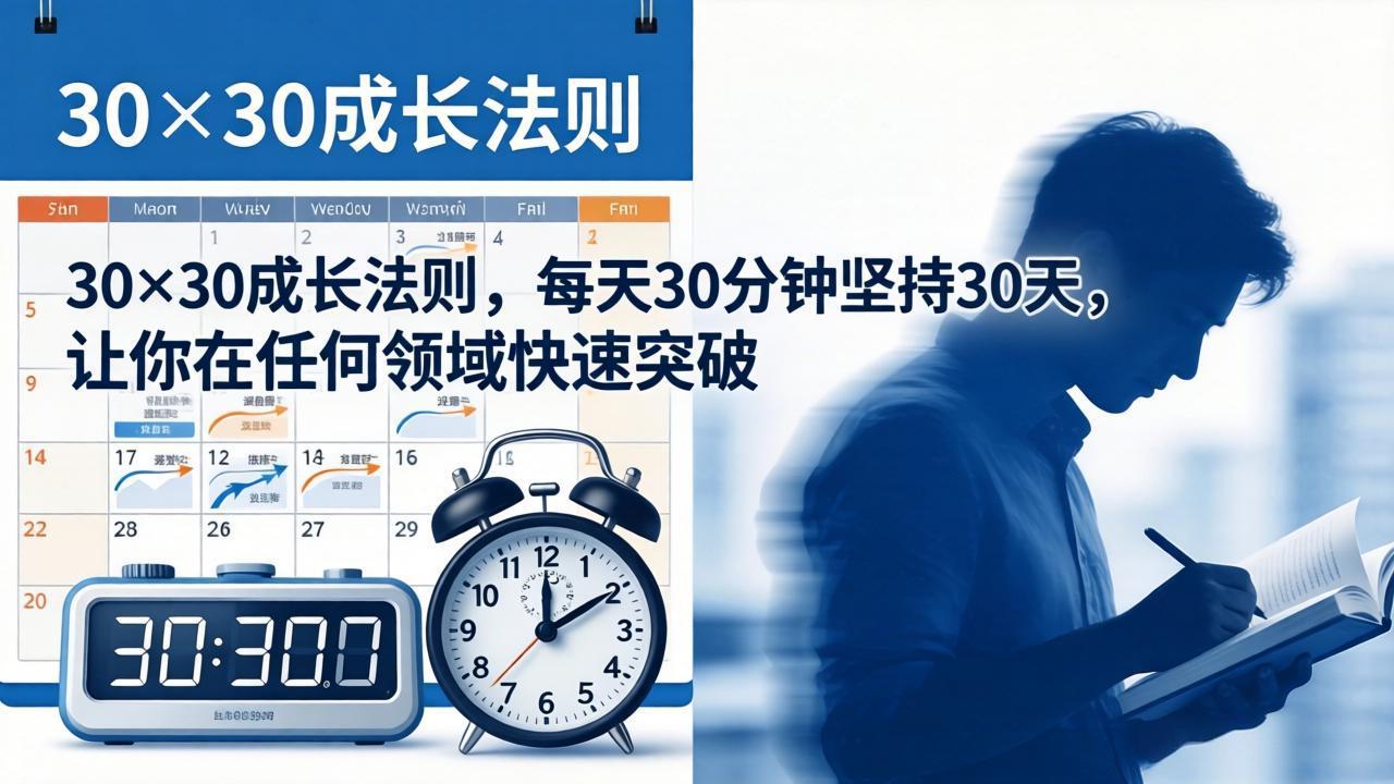 付费文章：30×30成长法则，每天30分钟坚持30天，让你在任何领域快速突破-鸿图网创