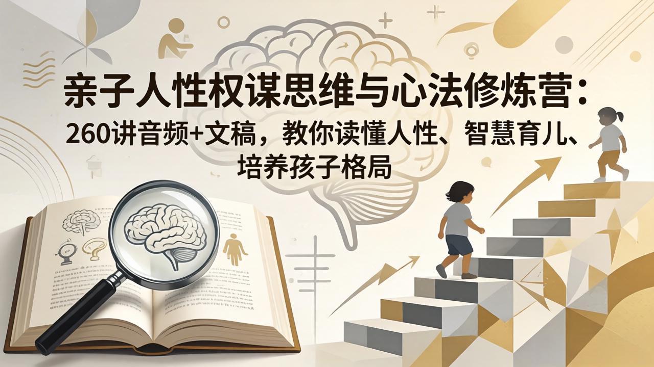 亲子人性权谋思维与心法修炼营：260讲音频+文稿，教你读懂人性、智慧育儿、培养孩子格局-鸿图网创