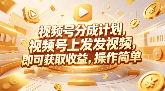 视频号分成计划，599元众筹的Red团队课程，视频号上发发视频，即可获取收益，操作简单-鸿图网创