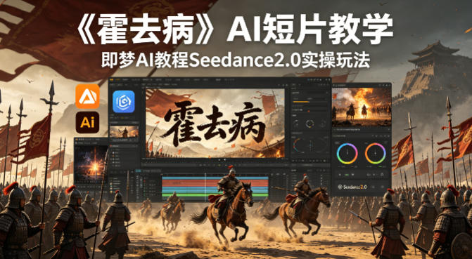 《霍去病》AI短片教学，即梦AI教程Seedance2.0实操玩法-鸿图网创