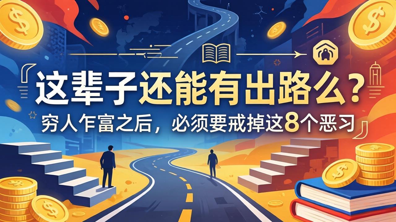 关于人生两篇付费文章【这辈子还能有出路么？】【穷人乍富之后，必须要戒掉这8个恶习】-鸿图网创