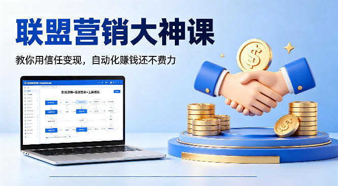 联盟营销大神课，教你用信任变现，自动化賺钱还不费力【原创双语字幕】-鸿图网创
