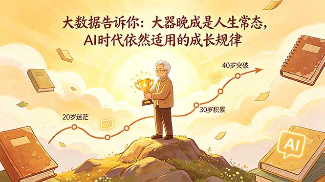 付费文章：大数据告诉你：大器晚成是人生常态，AI 时代依然适用的成长规律-鸿图网创