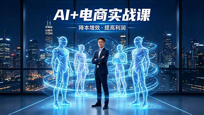 AI+电商实战课,1人+N个AI 智能体,把SOP变AI员工,实现降本增效提高利润-鸿图网创
