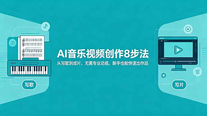 AI音乐视频创作8步法:从写歌到成片,无需专业功底,新手也能快速出作品-鸿图网创