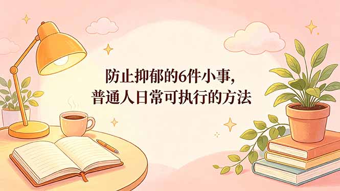 付费文章：防止抑郁的6件小事，普通人日常可执行的方法-鸿图网创
