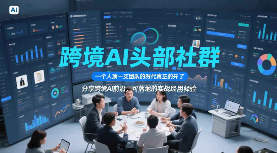 跨境AI头部社群，一个人顶一支团队的时代真正的开始了，分享跨境AI前沿，可落地的实战经验(更新5月11日)-鸿图网创