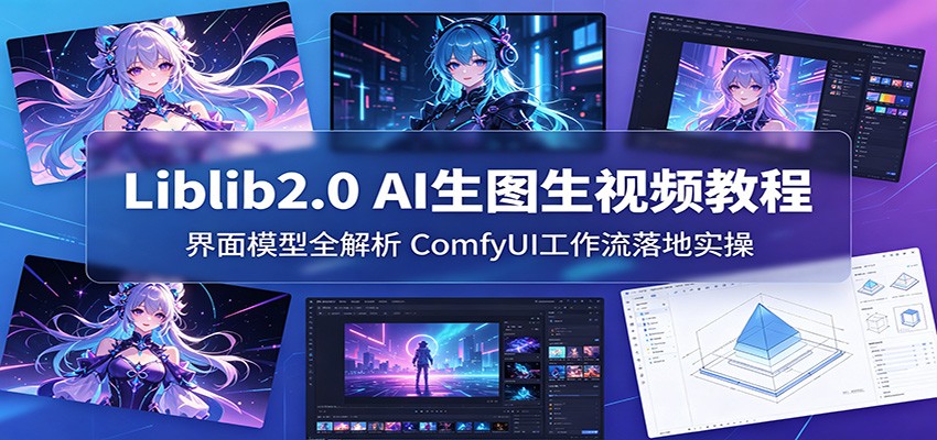 Liblib2.0 AI生图生视频教程：界面模型全解析，ComfyUI工作流落地实操-鸿图网创